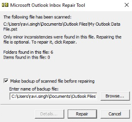 Display the founded error